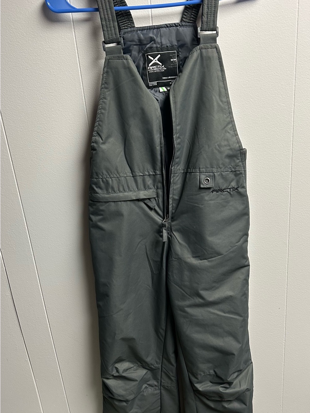 Arctix Youth Medium Bib Snow Overalls in Dark Gray Snow pants